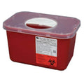 Henry Schein Inc. -Sharps Container 1gal Red/Clear 10-3/10x7x5-3/5" Rotor Lid Polypropylene Nestable Shatter/Puncture Resistant Each, 40 EA/CA 0319-150R-HS