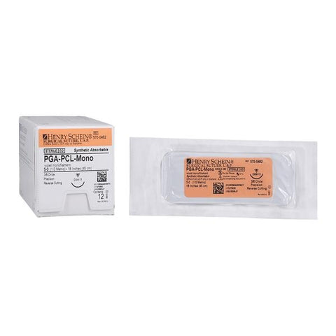 Henry Schein Inc Monoderm Suture 5-0 18" PGA/PCL Mnflmnt DSM13 Undyd 12/Bx . - 5700462