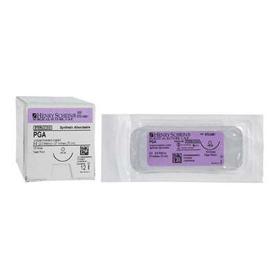 Henry Schein Inc Monoderm Suture 3-0 27" Polyglycolic Acid Monofilament HR-26 Undyed 12/Bx . - 5700481