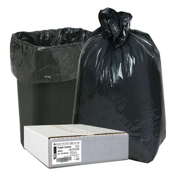 Henry Schein Inc. Bag Trash 20-30gal Low Density Plastic 0.39mil Bulk 30x36" Black 250/Case - 5701336
