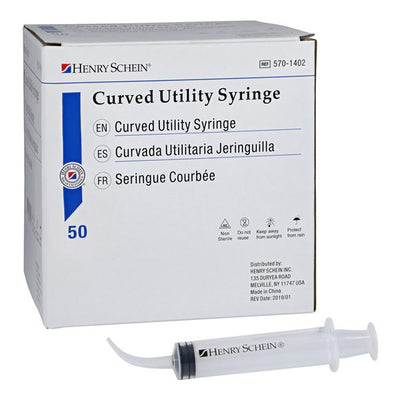 Henry Schein Inc. -HSI Curved Utility Syringe Plastic Disposable 50/Box, 12 BX/CA 5701402
