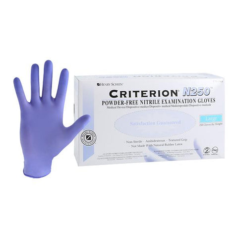 Henry Schein Inc. -Criterion N250 Nitrile Exam Gloves Large Standard Blue Non-Sterile Chemo Tested, 10 BX/CA 5701949