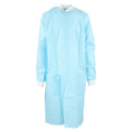 Henry Schein Inc. -Maxi-Gard Protective Lab Coat SMS Knee Length Large Sky Blue Non Sterile Disposable 3 Pockets Snap Front Long Sleeves 10/Package, 5 PK/CA 5702285