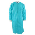 Henry Schein Inc. -Maxi-Gard Protective Lab Coat SMS Small Teal Non Sterile Disposable 3 Pockets Snap Front Long Sleeves 10/Package, 5 PK/CA 5702341