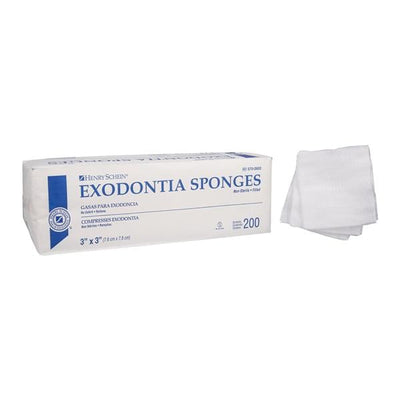 Henry Schein Inc.  Cotton Filled Exodontia Sponge 3x3" 8 Ply Non-Sterile Square LF - 200569C1212235