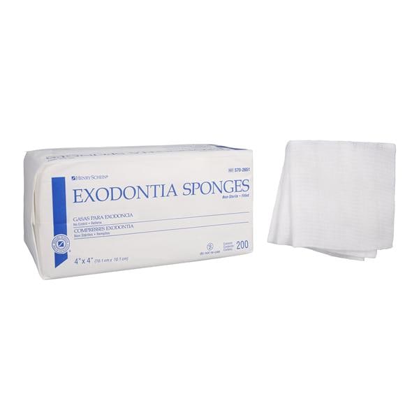 Henry Schein Inc. Cotton Filled Exodontia Sponge 4x4" 8 Ply Non-Sterile Square LF  - 5702651