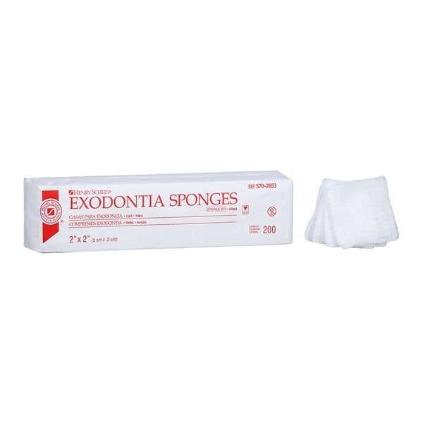 Henry Schein Inc. Cotton Filled Exodontia Sponge 2x2" 8 Ply Non-Sterile Square LF, 25 PK/CA - 5702653