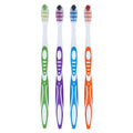 Henry Schein Inc. -Acclean Toothbrush Adult 32 Tuft Compact 4 Colors With Raised Tip Bristles with Tongue Cleaner 72/Box, 6 BX/CA 32RE