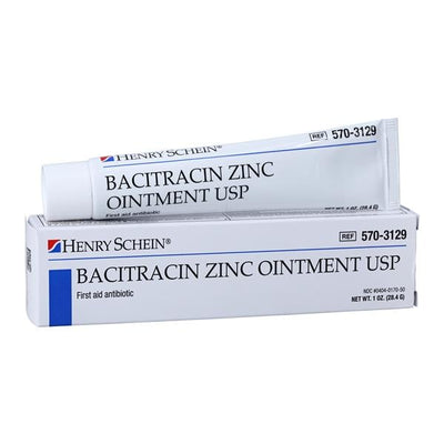 Henry Schein Inc. Bacitracin Zinc Ointment Topical Ointment 500u/gm 1 fl oz Tube 1oz/Tube, 72 TB/CA - HS-1173