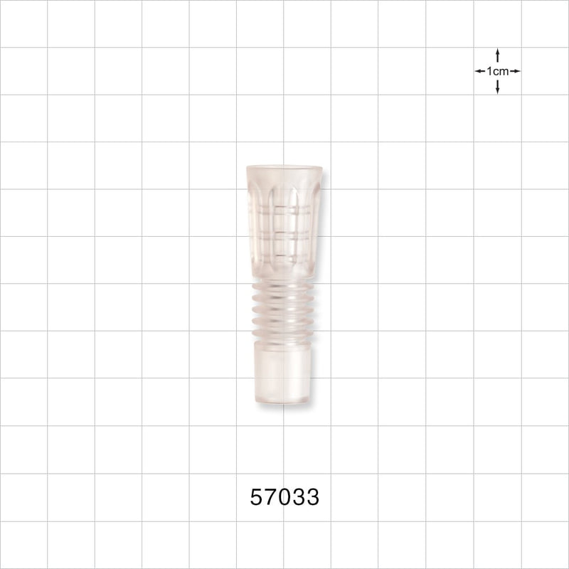 Flexible Suction Connector, Clear - Fits 29 FR OD Tubing (0.39 inch, 10 mm) - 57033