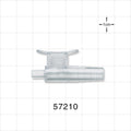 Suction Control Connector with Internal Splash Guard, Clear - Fits 10 FR OD Tubing (0.13 inch, 3.3 mm) - 57210