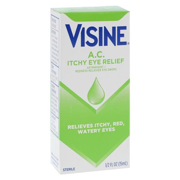 Johnson & Johnson Consumer Visine A.C. Astringent/Redness Reliever Liquid Drops/Solution 0.05/0.25% 1/2ozBt, 36 BT/CA - 524937700
