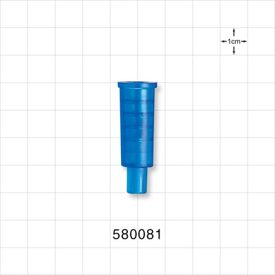 Suction Connector, Blue - Fits 8 FR OD Tubing (0.106 inch, 2.7 mm) - 580081