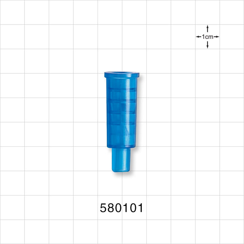 Suction Connector, Blue - Fits 10 FR OD Tubing (0.13 inch, 3.3 mm) - 580101