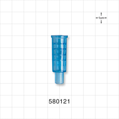 Suction Connector, Blue - Fits 12 FR OD Tubing (0.157 inch, 3.99 mm) - 580121