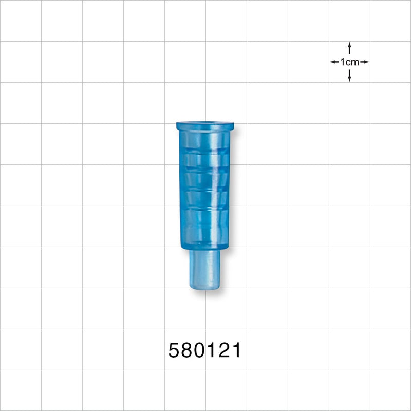 Suction Connector, Blue - Fits 12 FR OD Tubing (0.157 inch, 3.99 mm) - 580121
