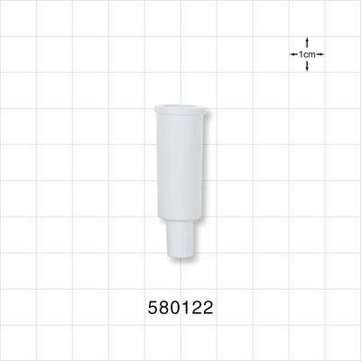Suction Connector, White - Fits 12 FR OD Tubing (0.157 inch, 3.99 mm) - 580122