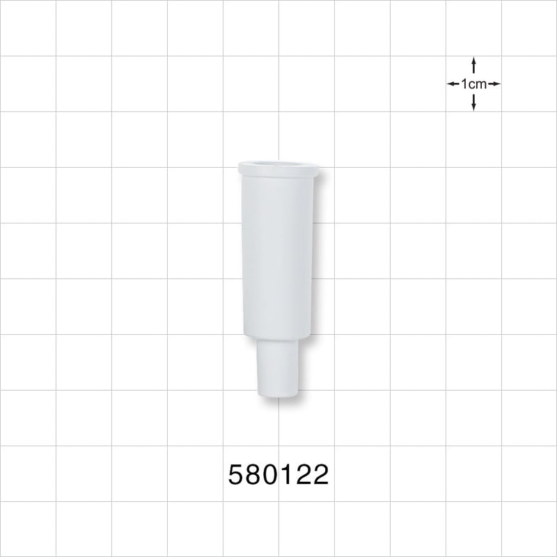 Suction Connector, White - Fits 12 FR OD Tubing (0.157 inch, 3.99 mm) - 580122
