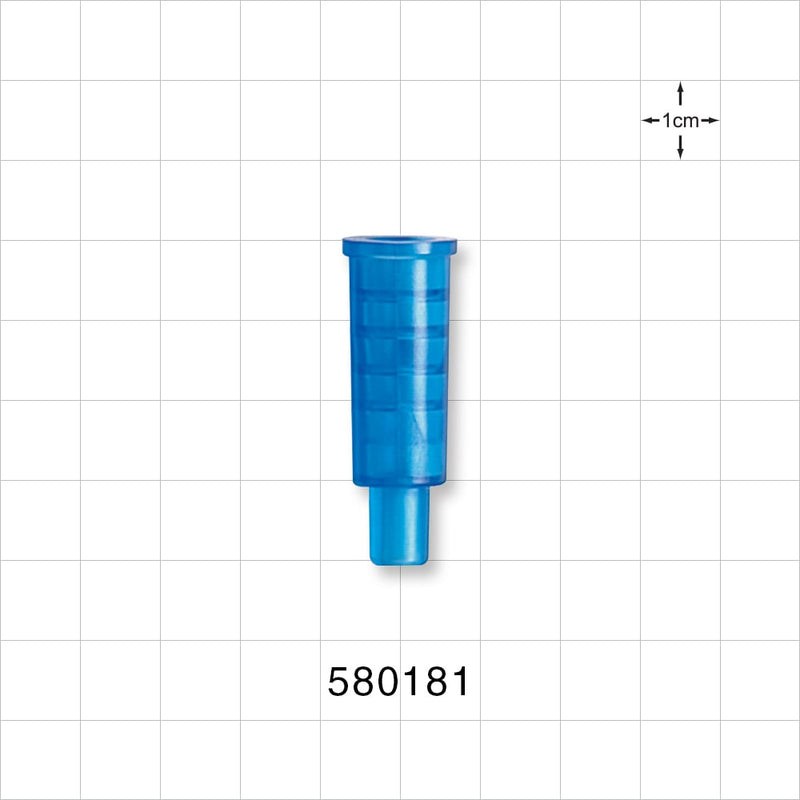 Suction Connector, Blue - Fits 18 FR OD Tubing (0.236 inch, 5.99 mm) - 580181