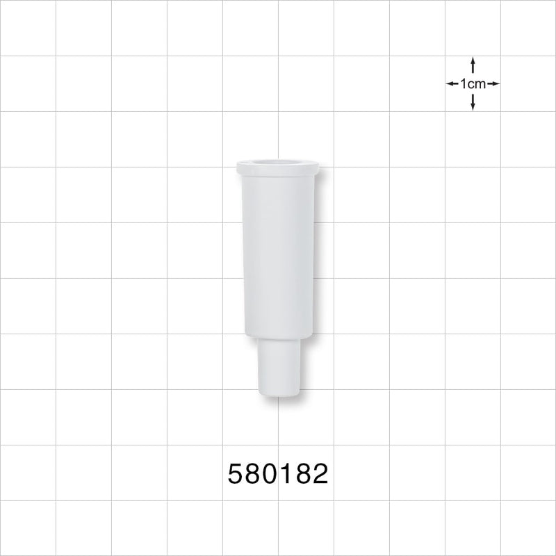 Suction Connector, White - Fits 18 FR OD Tubing (0.236 inch, 5.99 mm) - 580182