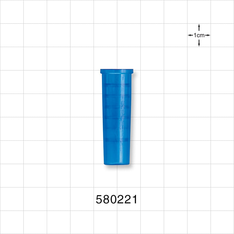 Suction Connector, Blue - Fits 22 FR OD Tubing (0.288 inch, 7.3 mm) - 580221