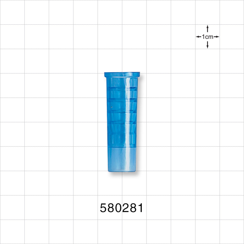 Suction Connector, Blue - Fits 28 FR OD Tubing (0.367 inch, 9.3 mm) - 580281