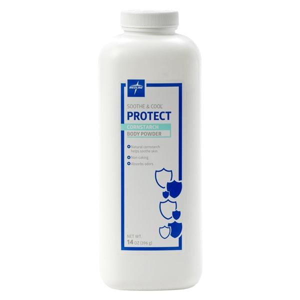 Medline Industries Inc Soothe & Cool Powder Natural Cornstarch 14oz Not made with natural rubber latex 12/Case - MSC095392