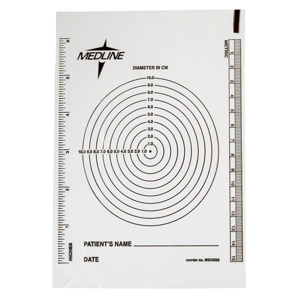 Medline Industries Inc Bullseye Wound Measure Ruler Paper Universal  - MSC6252