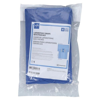 Medline Industries Inc 12x121x78" Sterile Laparotomy Drape 4x12" Fenestrated - DYNJP3008
