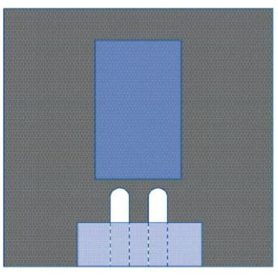 Medline Industries Inc -77x80" Sterile Surgical Drape Fenestrated DYNJP4007