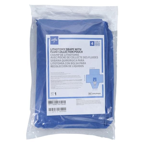 Medline Industries Inc  64x11x29" Sterile Surgical Drape 3x6" Perineal Fenestrated - DYNJP9001