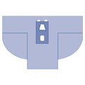 Medline Industries Inc 102" x 97" x 40", Non-Sterile Laparoscopy Drape Fenestrated  - DYNJP9104