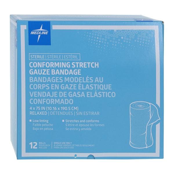 Medline Industries Inc -Sof-Form Gauze Bandage Rayon Polyester Blend 4x75" Sterile 12/Box, 8 BX/CA NON25498