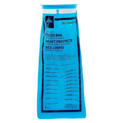 Medline Industries Inc -Emesis Bag 5.5x7.5" Blue Top Ring Plastic Graduations Non-Sterile Disposable 24/Package, 6 PK/CA NON80328