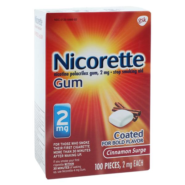 Haleon Company Nicorette Smoking Cessation Gum 2mg Cinnamon 100/Package, 12 PK/CA - 60000000120315