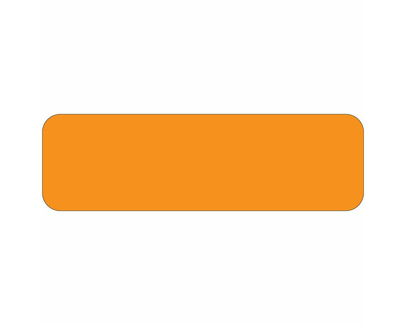 Color Code Label Rectangle 1 5/8" x 7/8" Fl. Orange Paper Permanent - 1000 per Roll | 59700027
