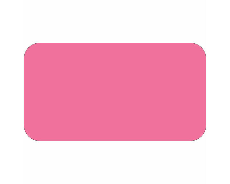 Color Code Label Rectangle 1 5/8" x 7/8" Fl. Pink Paper Permanent - 1000 per Roll | 59700028