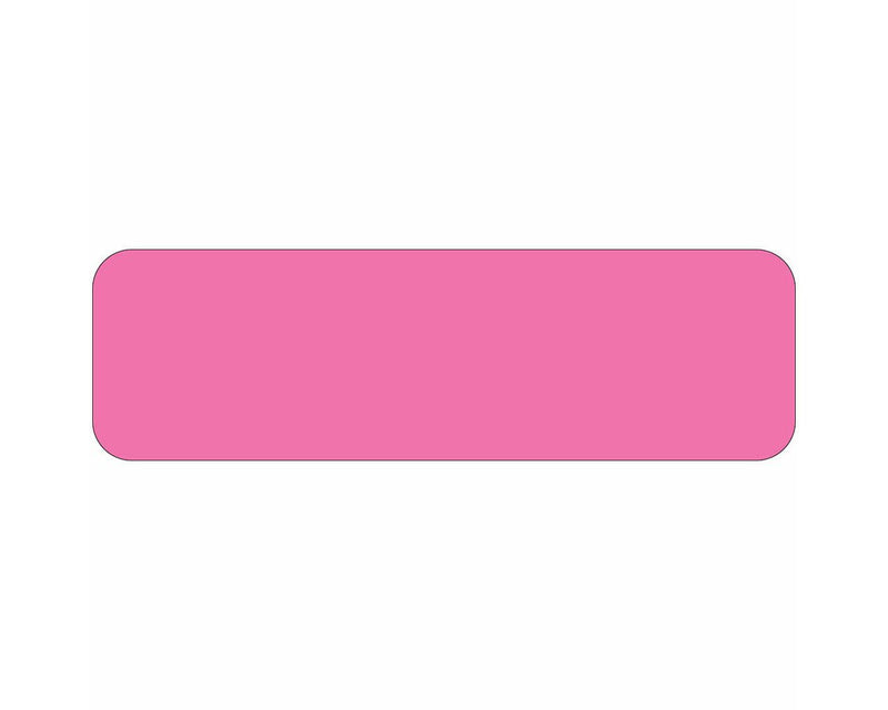 Color Code Label Rectangle 2 1/4" x 7/8" Fl. Pink Paper Permanent - 1000 per Roll | 59700053