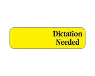 Redi-Tag® Flags & Tags "Dictation Needed" Yellow Removable 1-7/8" x 9/16" 120 per Roll, 6 Rolls per Pack | 59702302