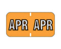 Barkley™ Compatible MBLM Color Code Label Month "Apr" 1 1/2" x 3/4" Orange Permanent - 500 per Roll | 59702587