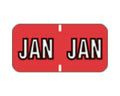 Barkley™ Compatible MBLM Color Code Label Month "Jan" 1 1/2" x 3/4" Red Permanent - 500 per Roll | 59702591