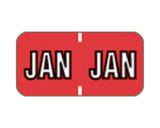 Barkley™ Compatible MBLM Color Code Label Month "Jan" 1 1/2" x 3/4" Red Permanent - 500 per Roll | 59702591
