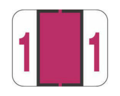 TAB® Compatible 1282 Color Code Label Numeric "1" 1-1/4" x 1" Red Permanent, 500 per Roll | 59702812