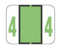 TAB® Compatible 1282 Color Code Label Numeric "4" 1-1/4" x 1" Light Green Permanent, 500 per Roll | 59702815