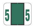 TAB® Compatible 1282 Color Code Label Numeric "5" 1-1/4" x 1" Dark Green Permanent, 500 per Roll | 59702816