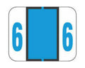 TAB® Compatible 1282 Color Code Label Numeric "6" 1-1/4" x 1" Light Blue Permanent, 500 per Roll | 59702817