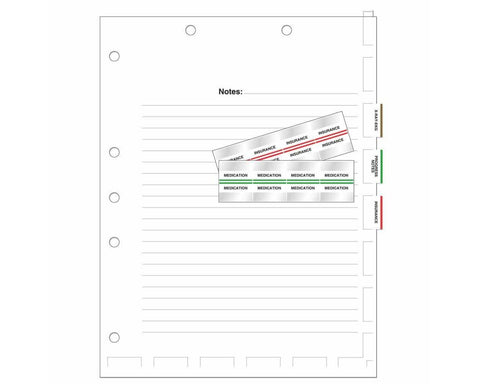 Chart Divider with 7 Hole Punch 11"0# Index Stock 8 1/2 " x 11 White 100 per Package | 59702861