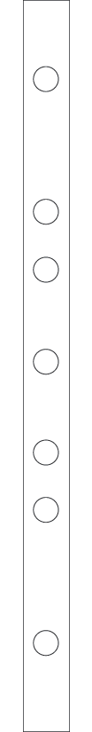 Label 7 Hole Punched | Reinforced Mylar Permanent 11"x2/3" Clear 100 per Package | 59708509