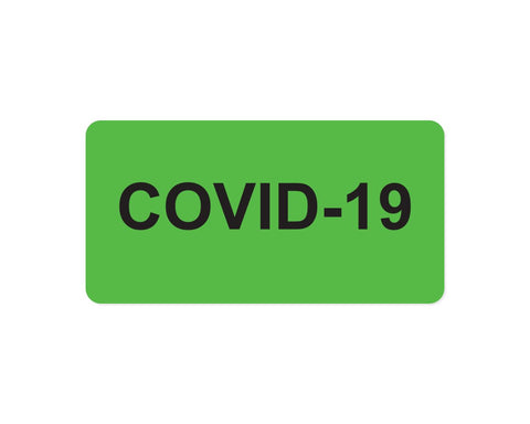 PDC Covid-19 Label Paper Permanent, 1" Core, 2-15/16"x1-1/2" Fluorescent Green, 333 per Roll | 59799001