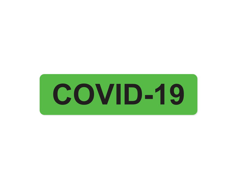 PDC Covid-19 Label Paper Permanent, 1" Core, 1-7/16"x3/8" Fluorescent Green, 666 per Roll | 59799003